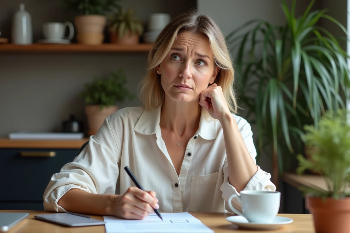Femme préparant une liste avant de contacter une aide à domicile, erreurs à éviter